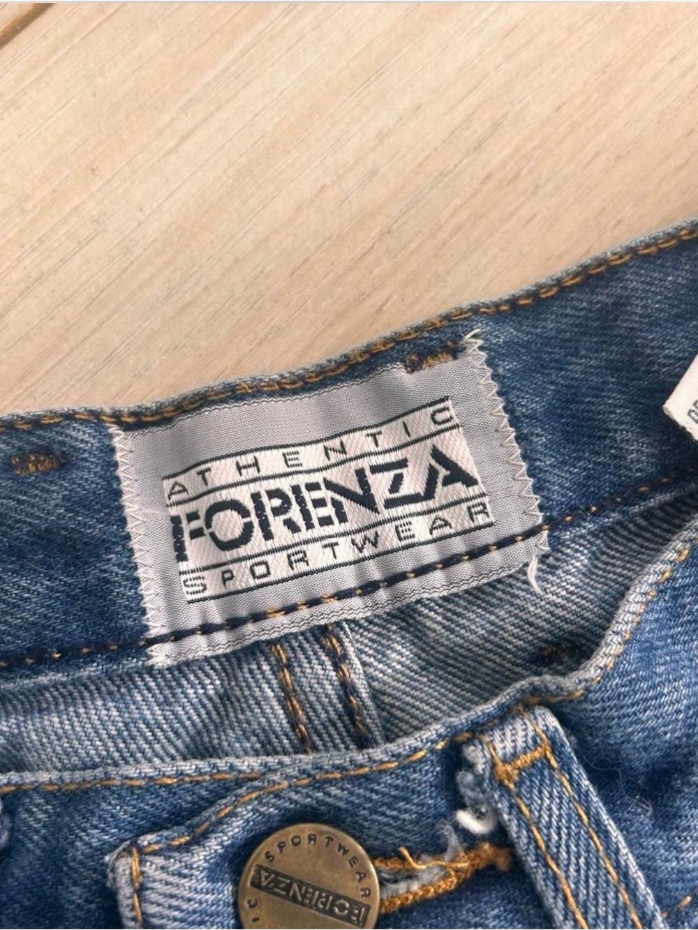 Forenza Denim Jeans in Blue with Gold Stitching - Picture 2 of 8
